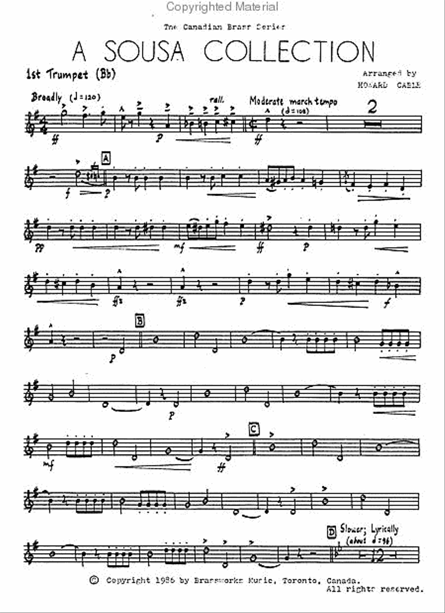 A Sousa Collection Brass Quintet scores gallery preview page 4