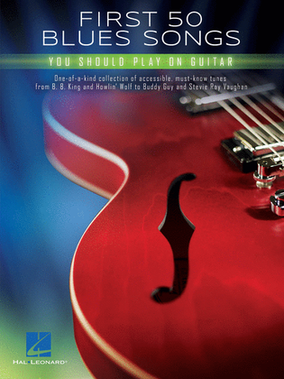 Book cover for First 50 Blues Songs You Should Play on Guitar