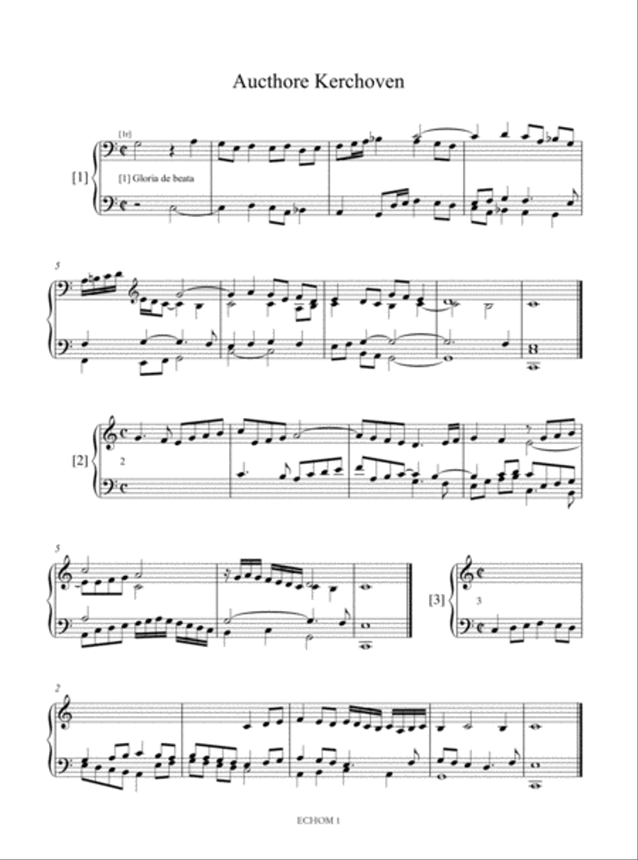 Brussels, Royal Library, Ms II 3326 mus.. Works by Abraham Van den Kerckhoven and other composers Organ scores gallery preview page 2