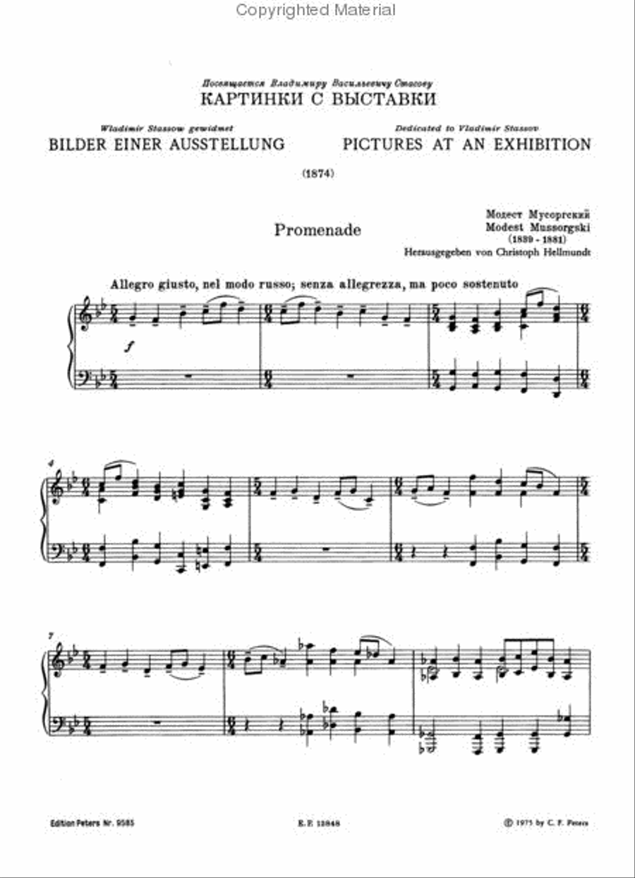 Pictures at an Exhibition for Piano Solo Piano Solo scores gallery preview page 2