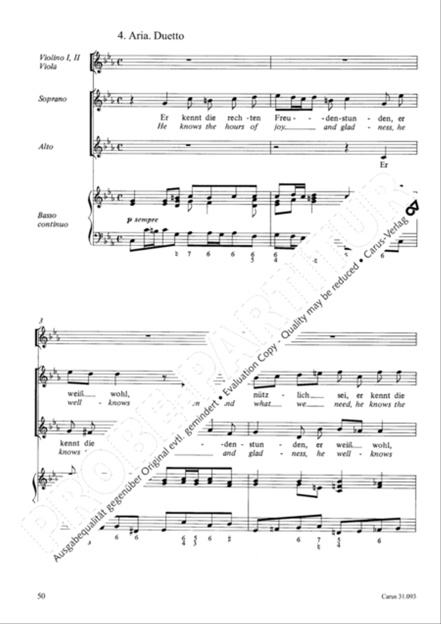 All those who seek God's sov'reign guidance (Wer nur den lieben Gott lasst walten) 4-Part scores gallery preview page 51
