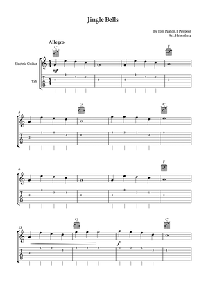 Jingle Bells for Electric Guitar with chords
