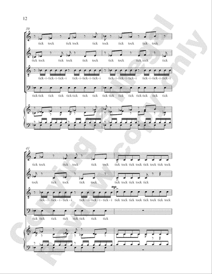 Time Pieces: 4. Clocks 4-Part scores gallery preview page 32