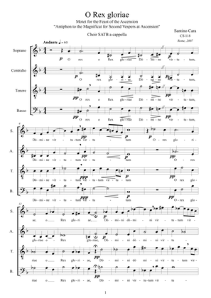 O rex gloriae - Ascension Motet for Choir SATB a cappella