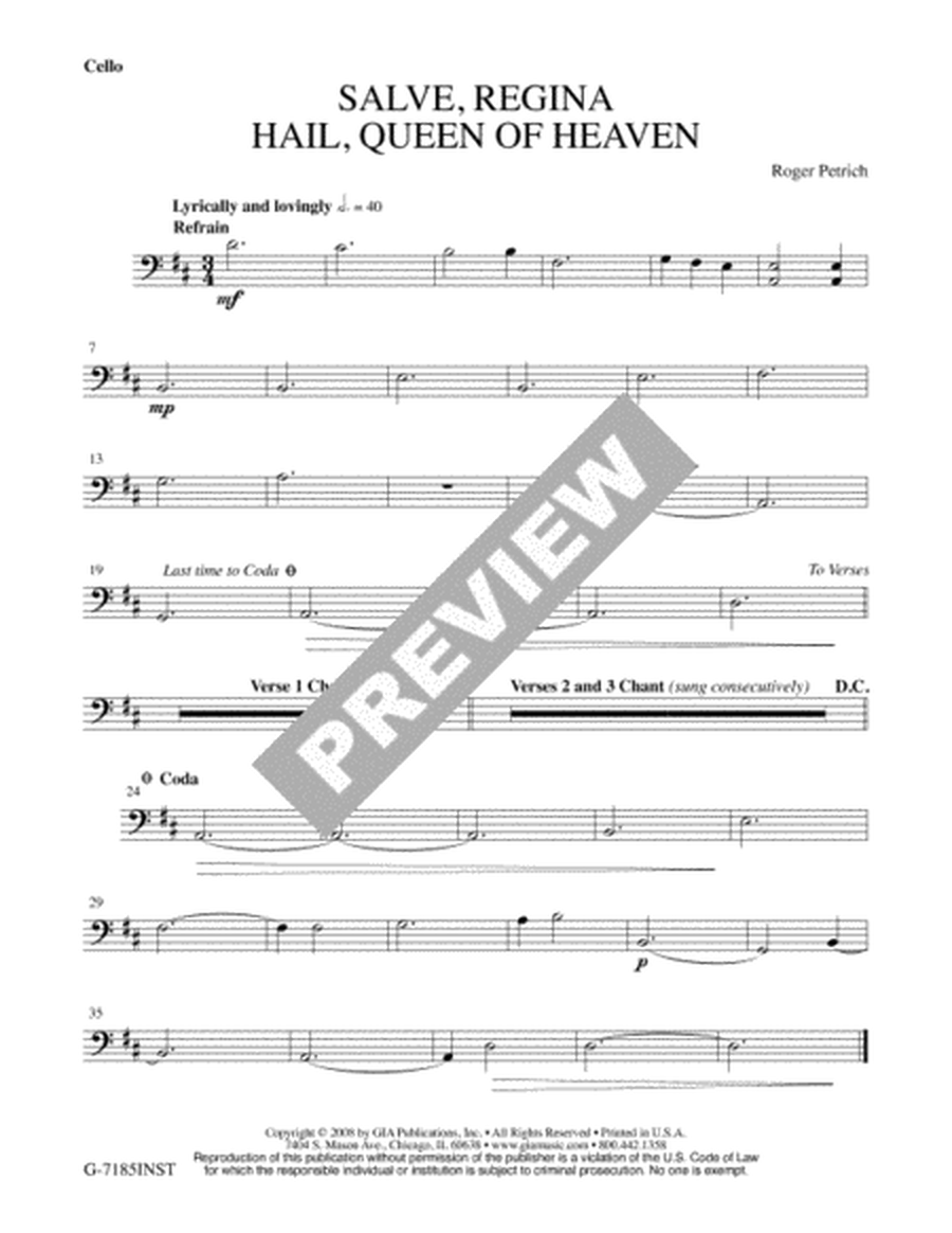 Salve Regina / Hail, Queen of Heaven - Instrument edition