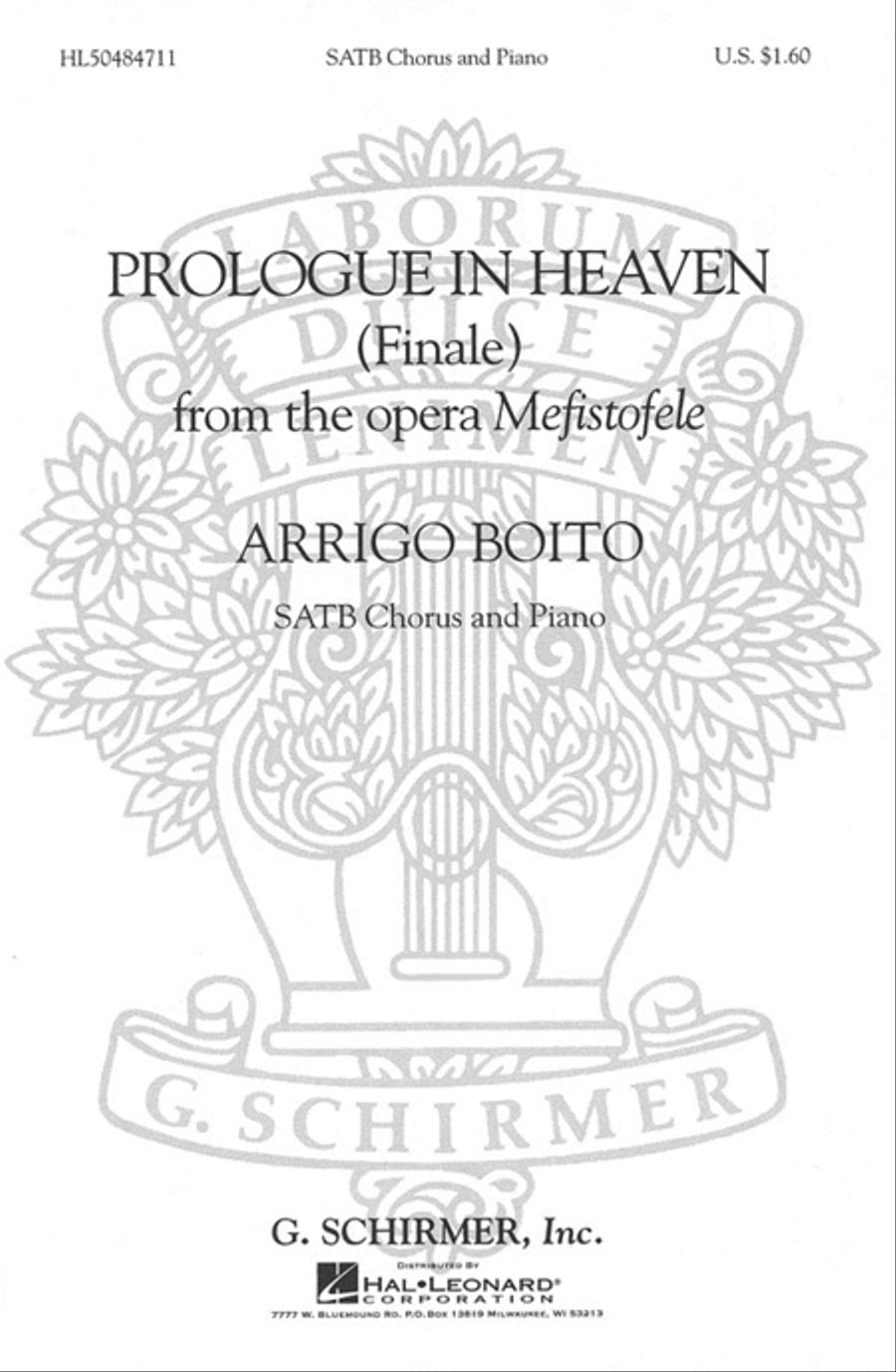 Prologue in Heaven (Finale from Mefistofele) 4-Part scores gallery preview page 1