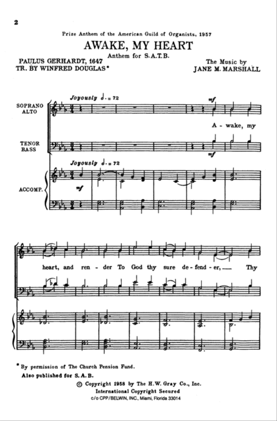 Awake, My Heart 4-Part scores gallery preview page 9