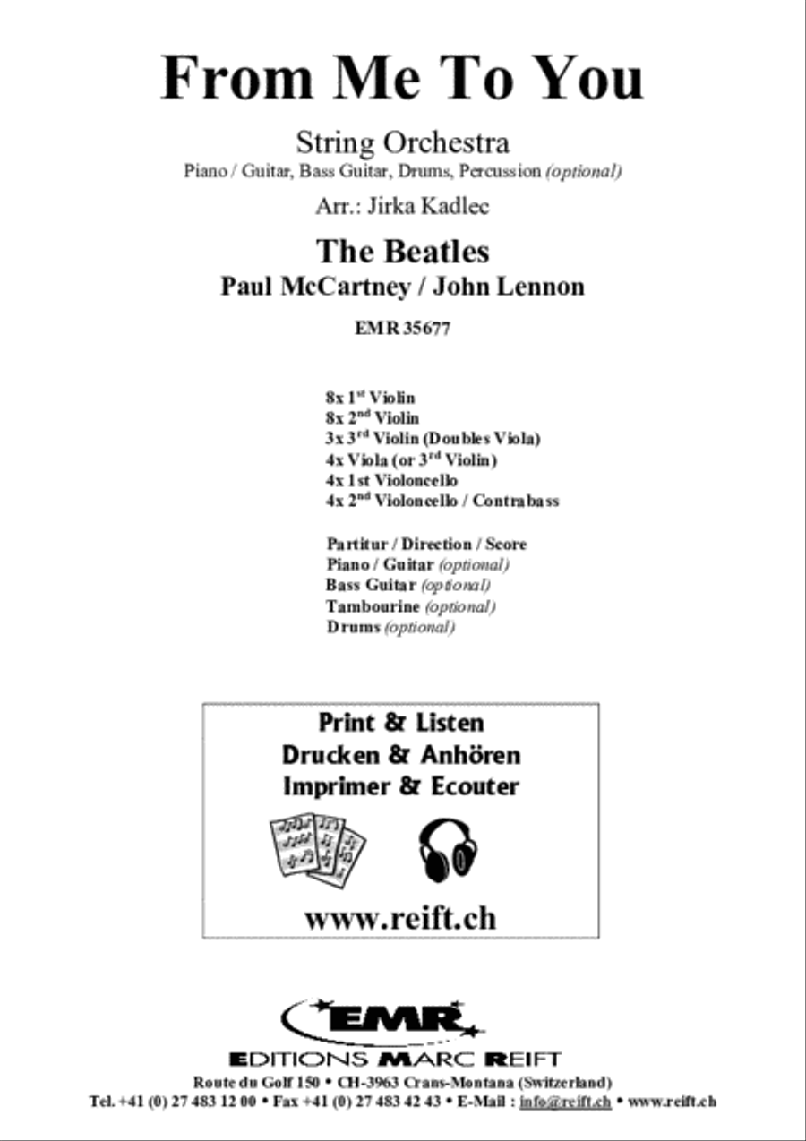From Me To You String Orchestra scores gallery preview page 2