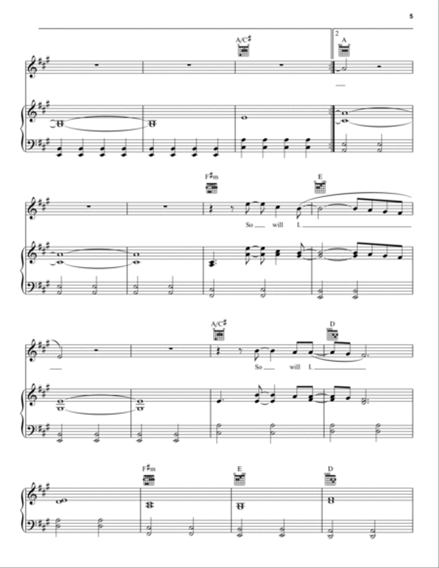 So Will I (100 Billion X) Piano, Vocal, Guitar scores gallery preview page 5