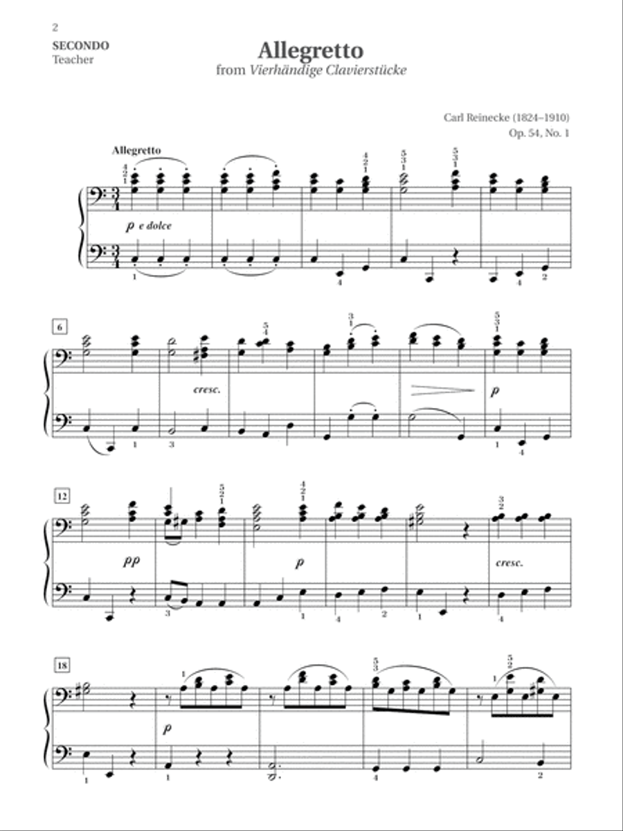 Easy Classical Piano Duets for Teacher and Student, Book 3 Small Ensemble scores gallery preview page 10