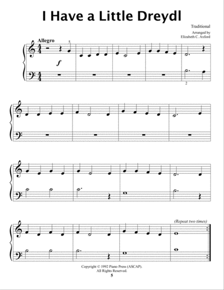 My Hanukkah Fun Book Piano Method scores gallery preview page 6