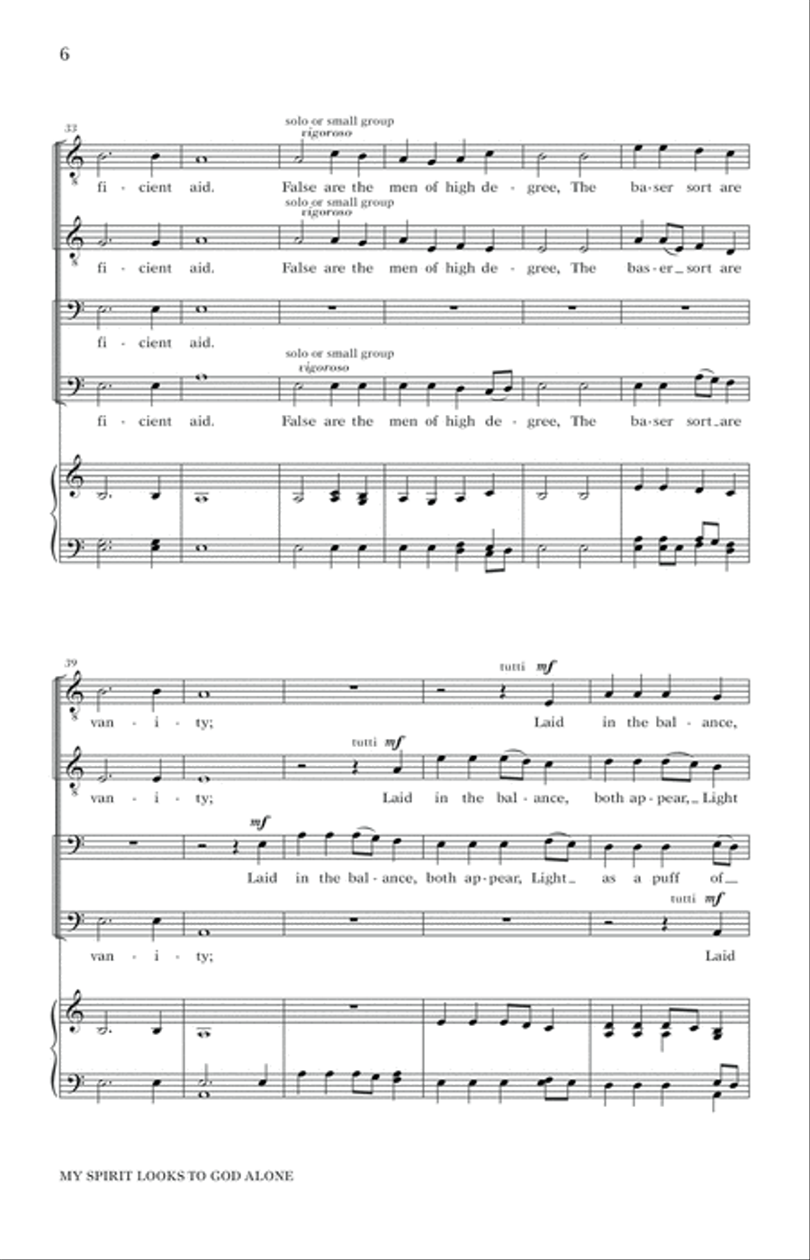 My Spirit Looks To God Alone TTBB scores gallery preview page 4