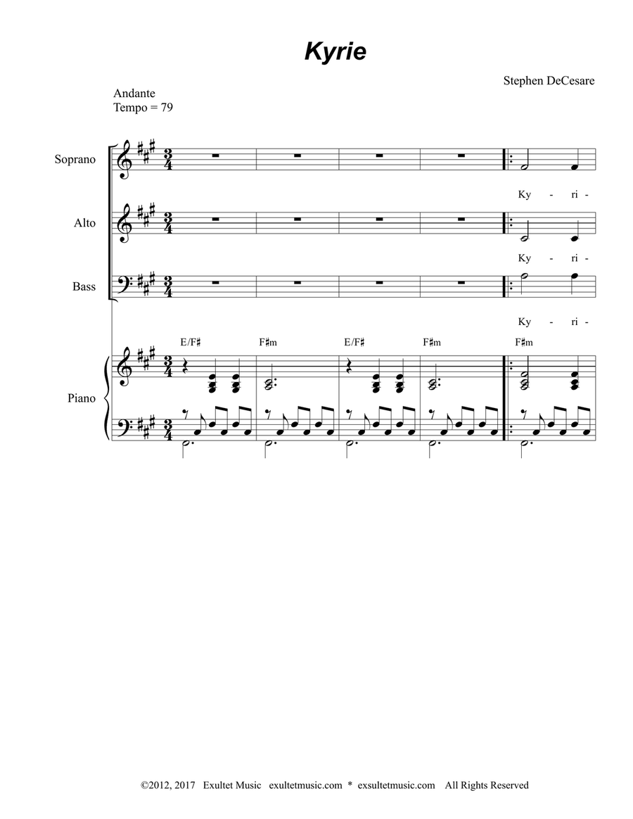 Mass of the Children (Choir/Vocal Score) 3-Part scores gallery preview page 2