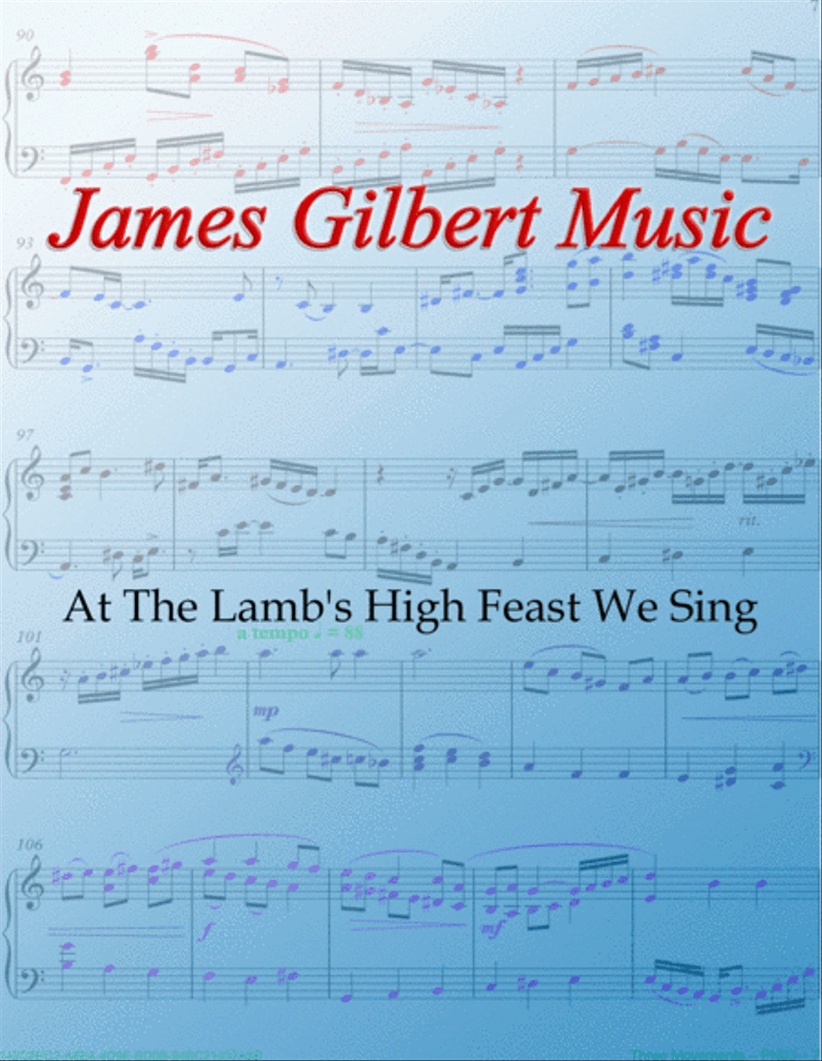 At The Lamb's High Feast We Sing Organ Solo scores gallery preview page 1