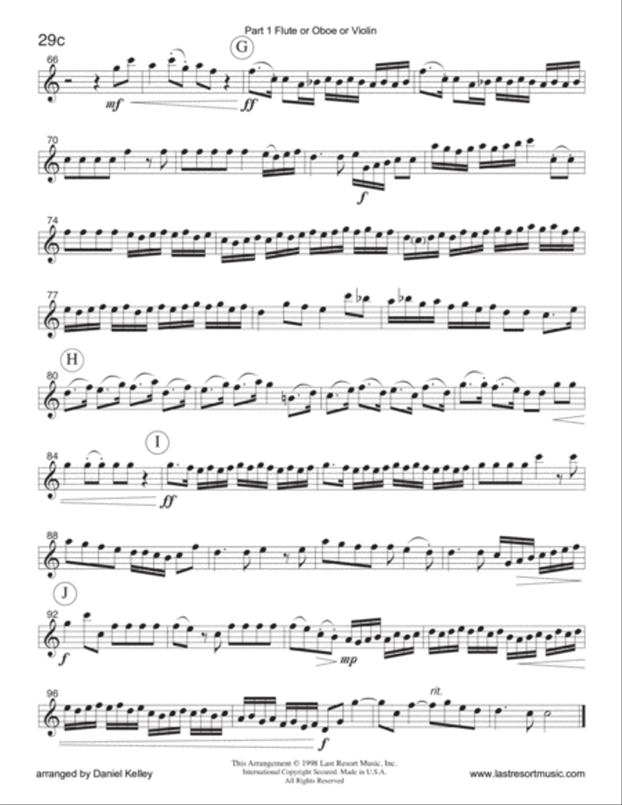 For Unto Us a Child is Born from The Messiah for String or Piano Trio (or Wind Trio or Mixed Trio) Piano Trio scores gallery preview page 5