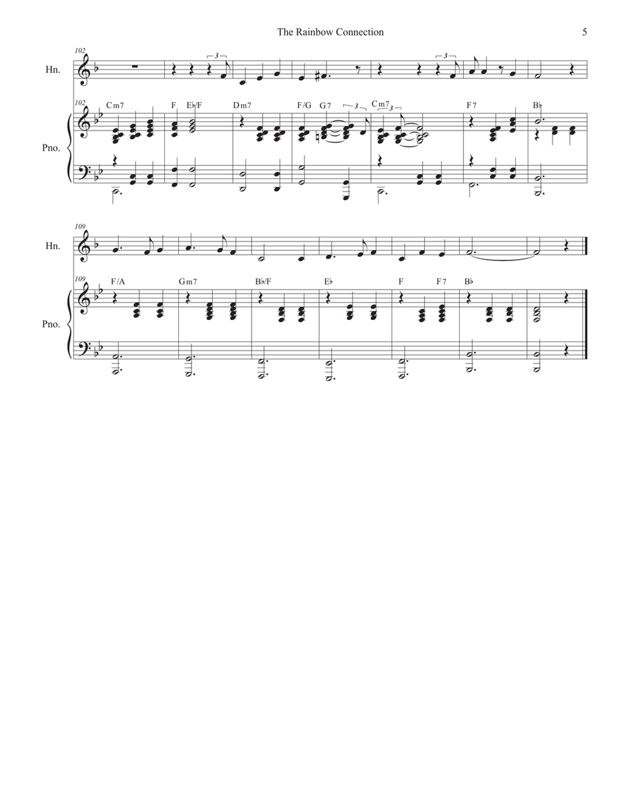 The Rainbow Connection Piano scores gallery preview page 5