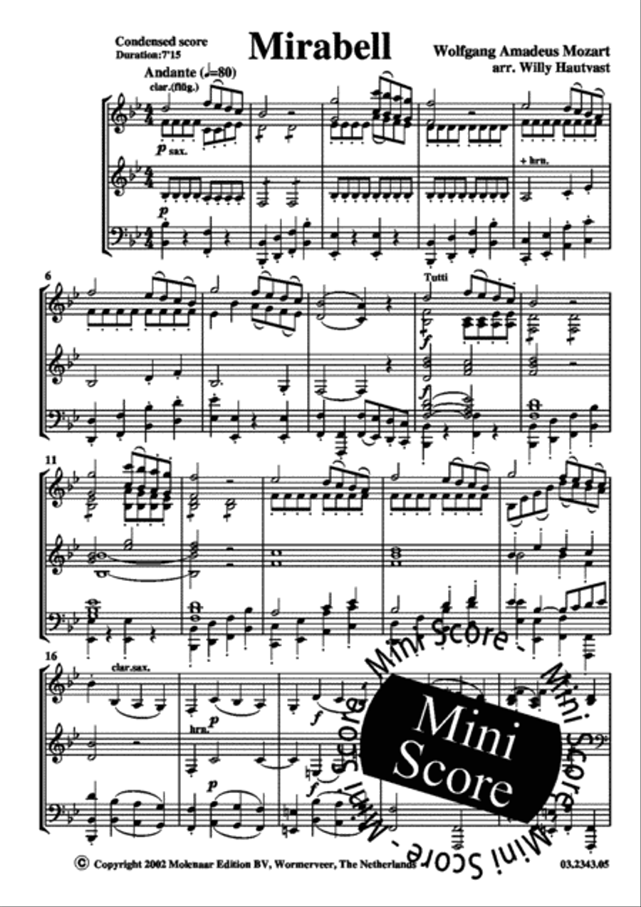 Mirabell Concert Band scores gallery preview page 16
