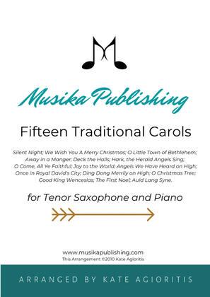 Book cover for Fifteen Traditional Carols for Tenor Saxophone and Piano