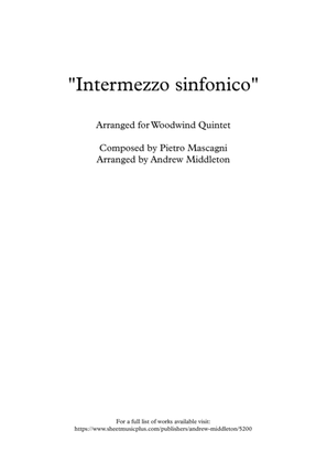 Book cover for "Intermezzo Sinfonico" from Cavalleria Rusticana arranged for Woodwind Quintet