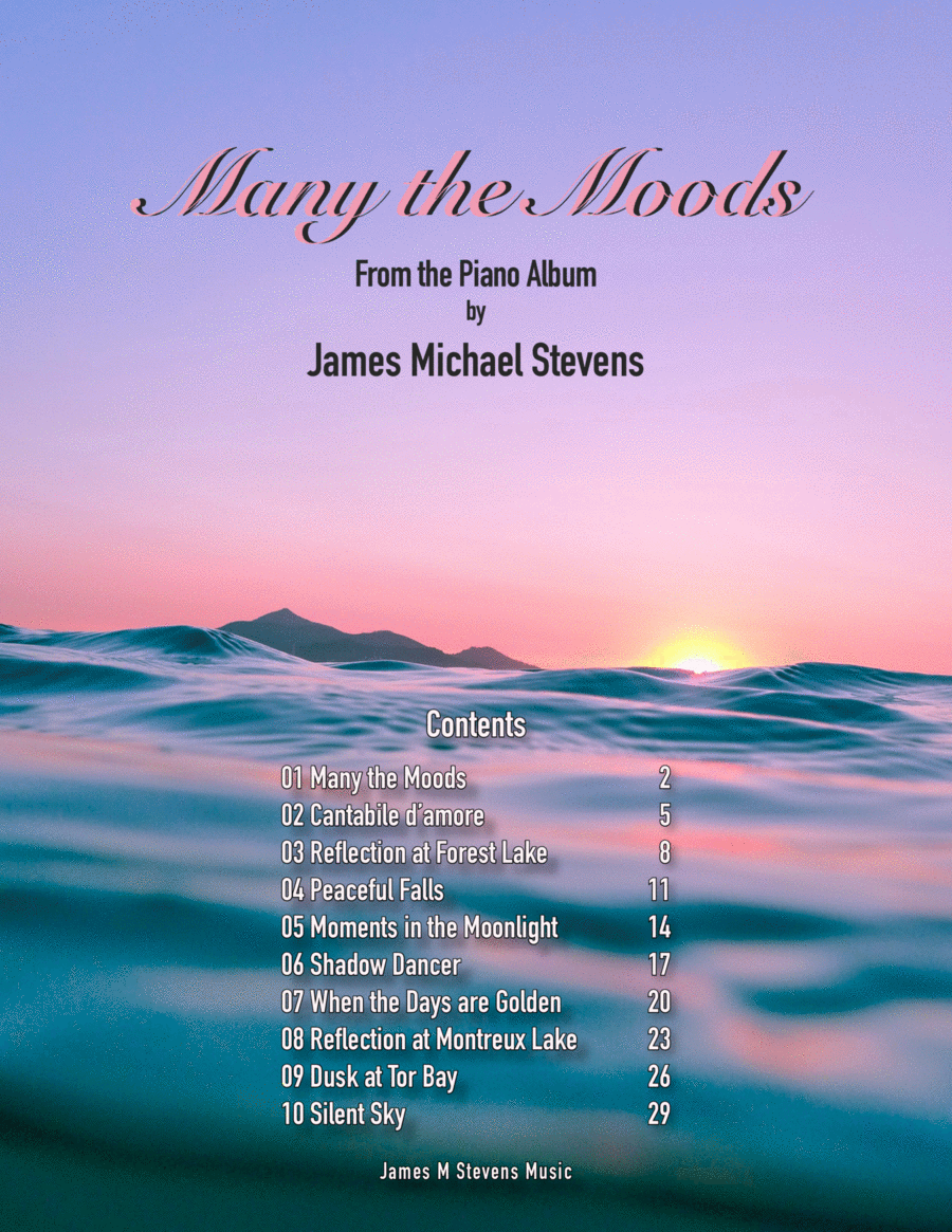 Many the Moods Piano Book Piano Solo scores gallery preview page 1