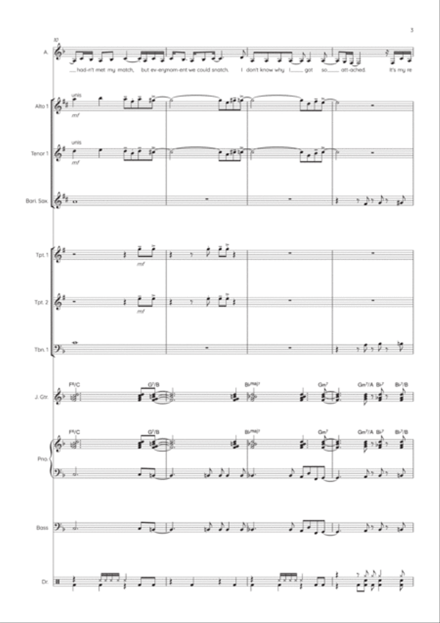 Tears Dry On Their Own Jazz Ensemble scores gallery preview page 4