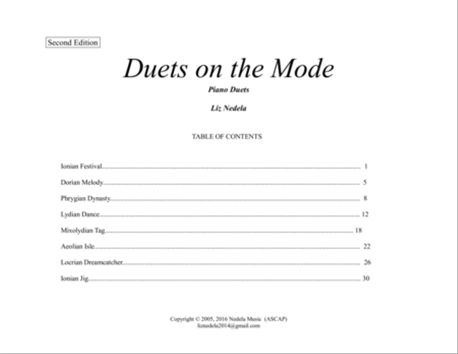 Duets on the Mode Collection Set of Parts scores gallery preview page 4
