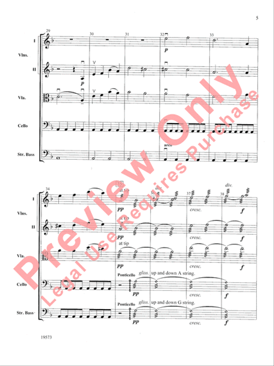 Rosin Eating Zombies from Outer Space String Orchestra scores gallery preview page 6