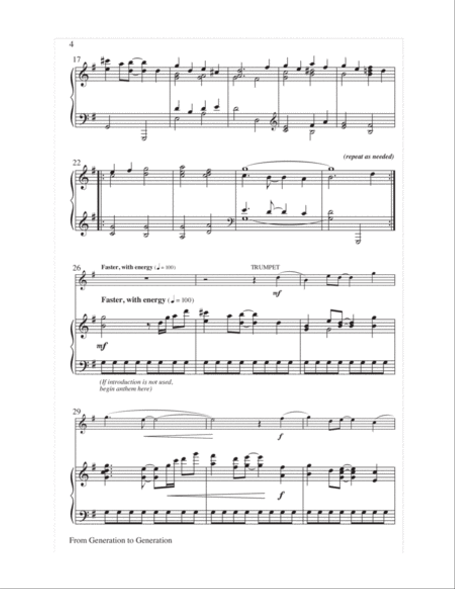 From Generation to Generation 4-Part scores gallery preview page 4