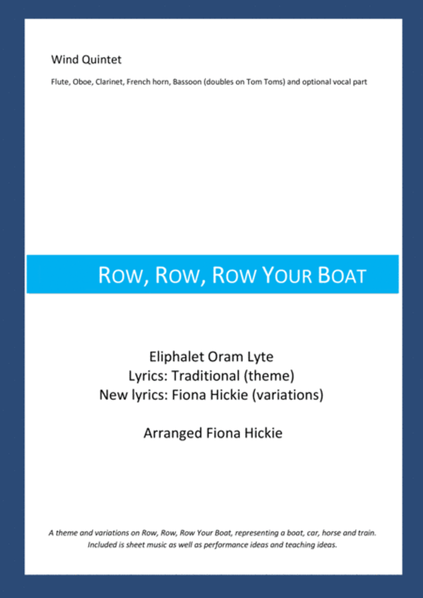 Row, Row, Row Your Boat: Wind Quintet image number null
