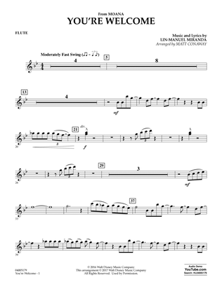 You're Welcome (from Moana) (arr. Matt Conaway) - Flute