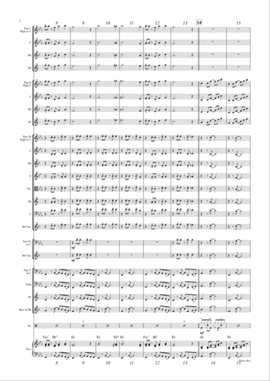 Yellow Bird - Haitian Folk Song - Calypso - School Band Concert Band scores gallery preview page 2