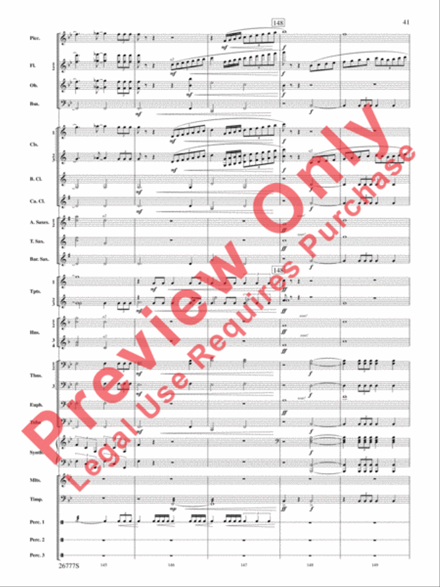 Soaring with John Williams Concert Band scores gallery preview page 42