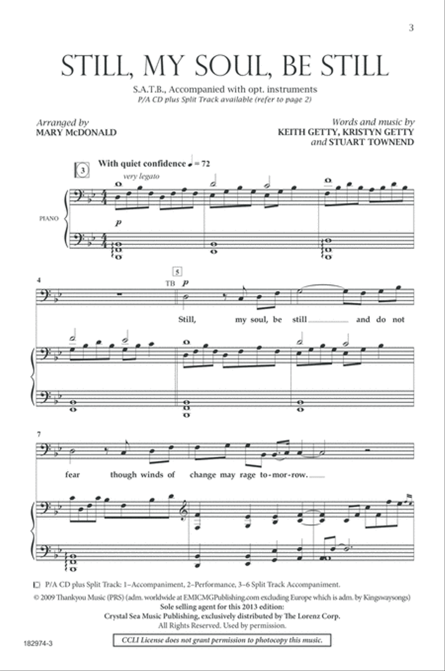 Still, My Soul, Be Still 4-Part scores gallery preview page 2