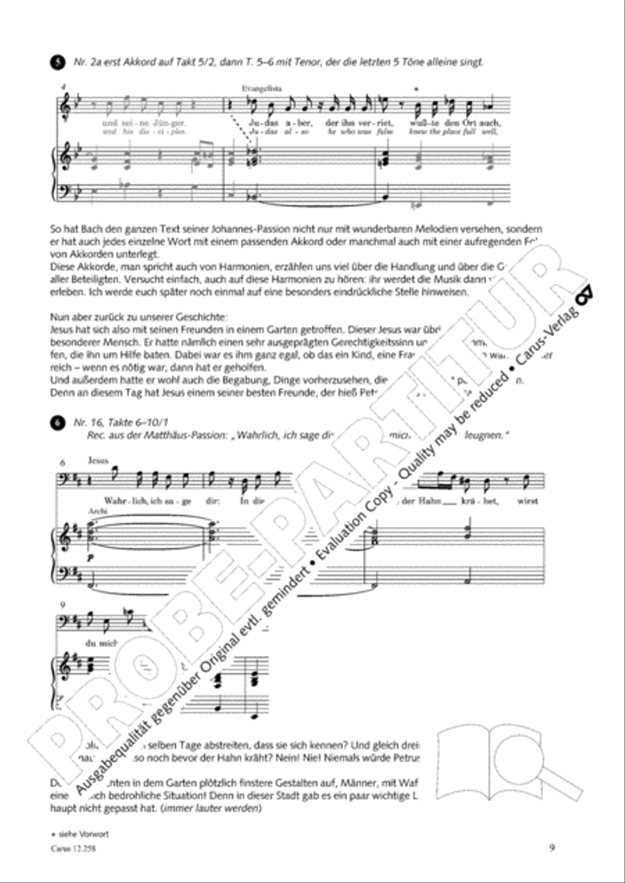 Johann Sebastian Bachs Johannes-Passion fur Kinder und Jugendliche STB scores gallery preview page 10