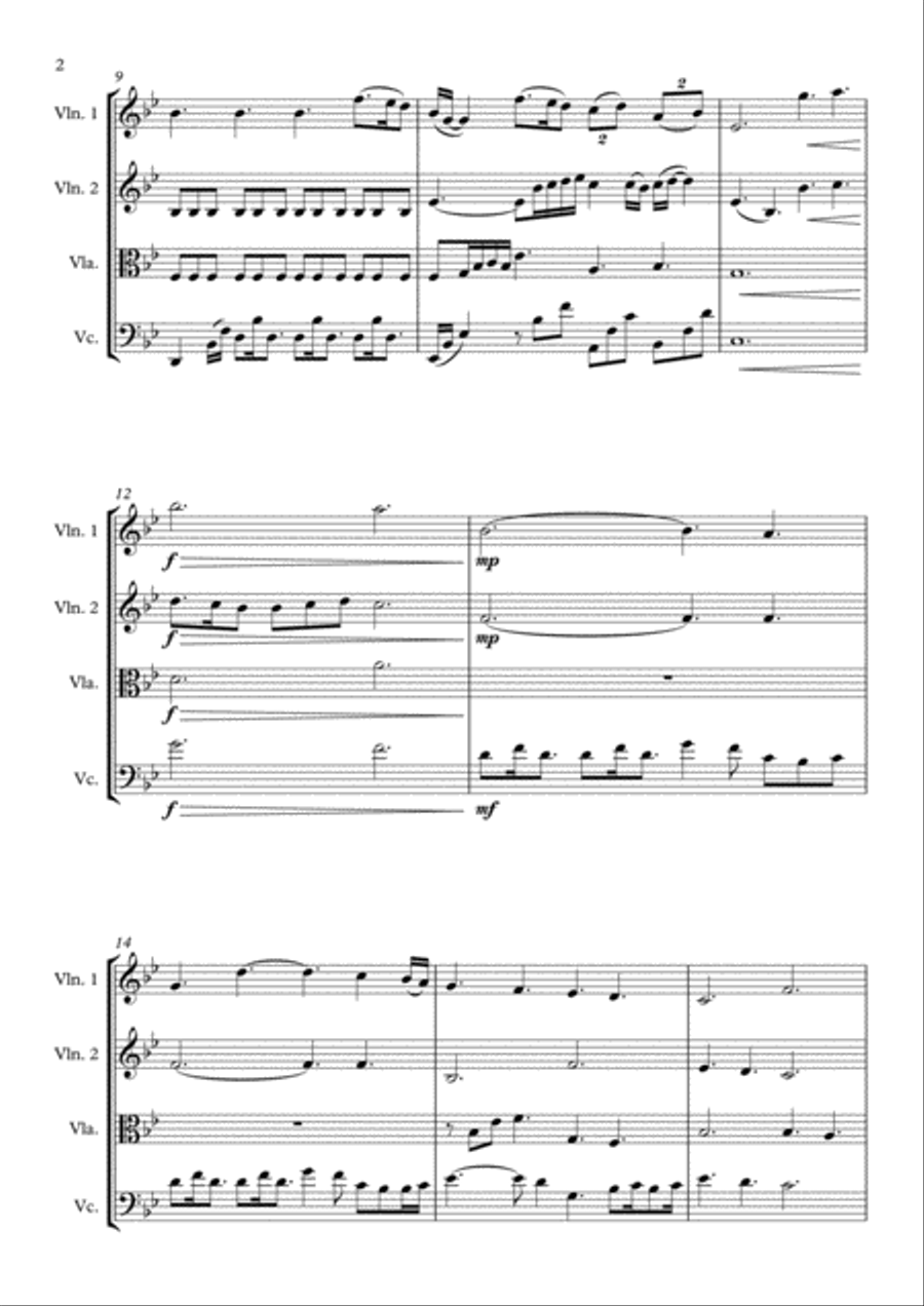 A Thousand Years A Thousand Years String Quartet scores gallery preview page 2