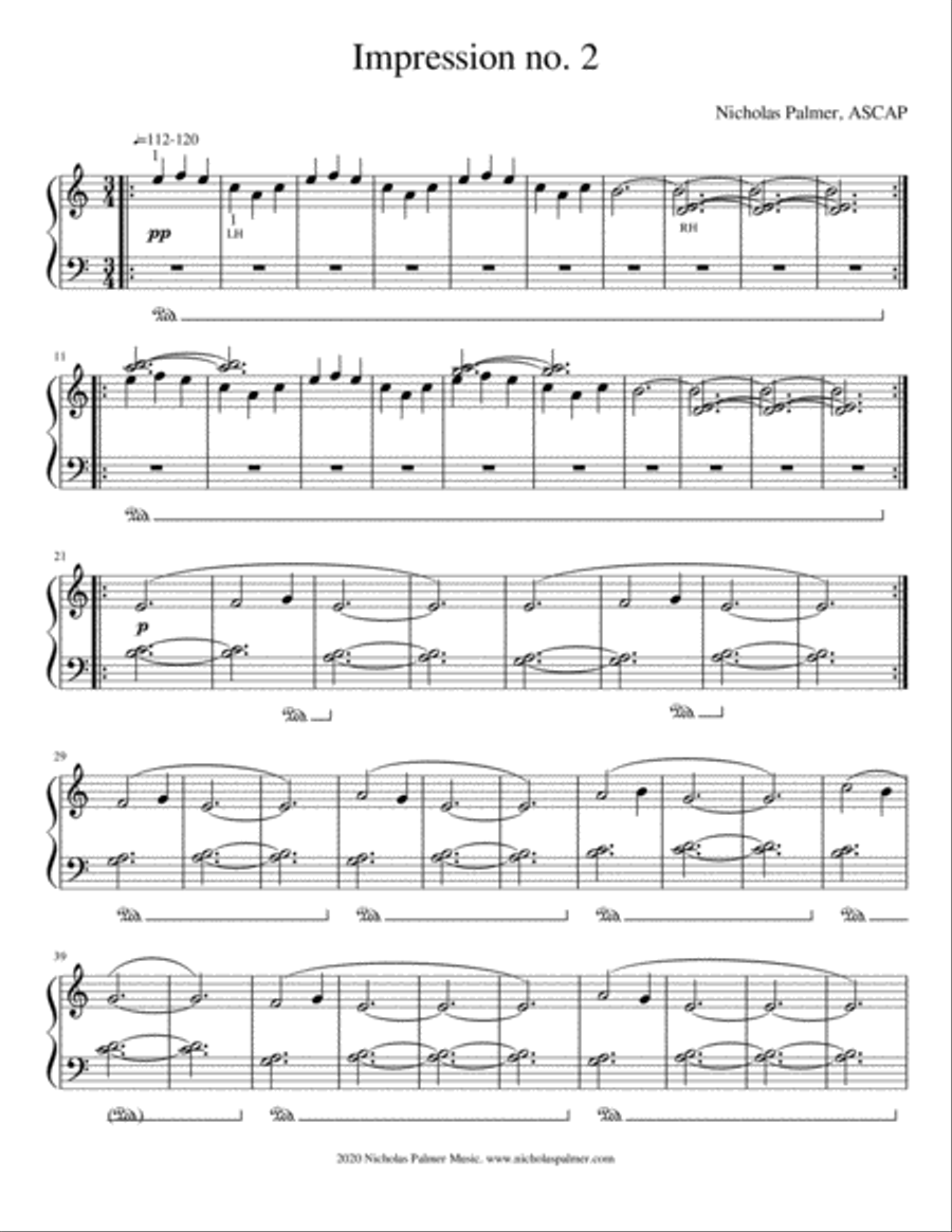 Impression no. 2 Impression no. 2 Piano Solo scores gallery preview page 1