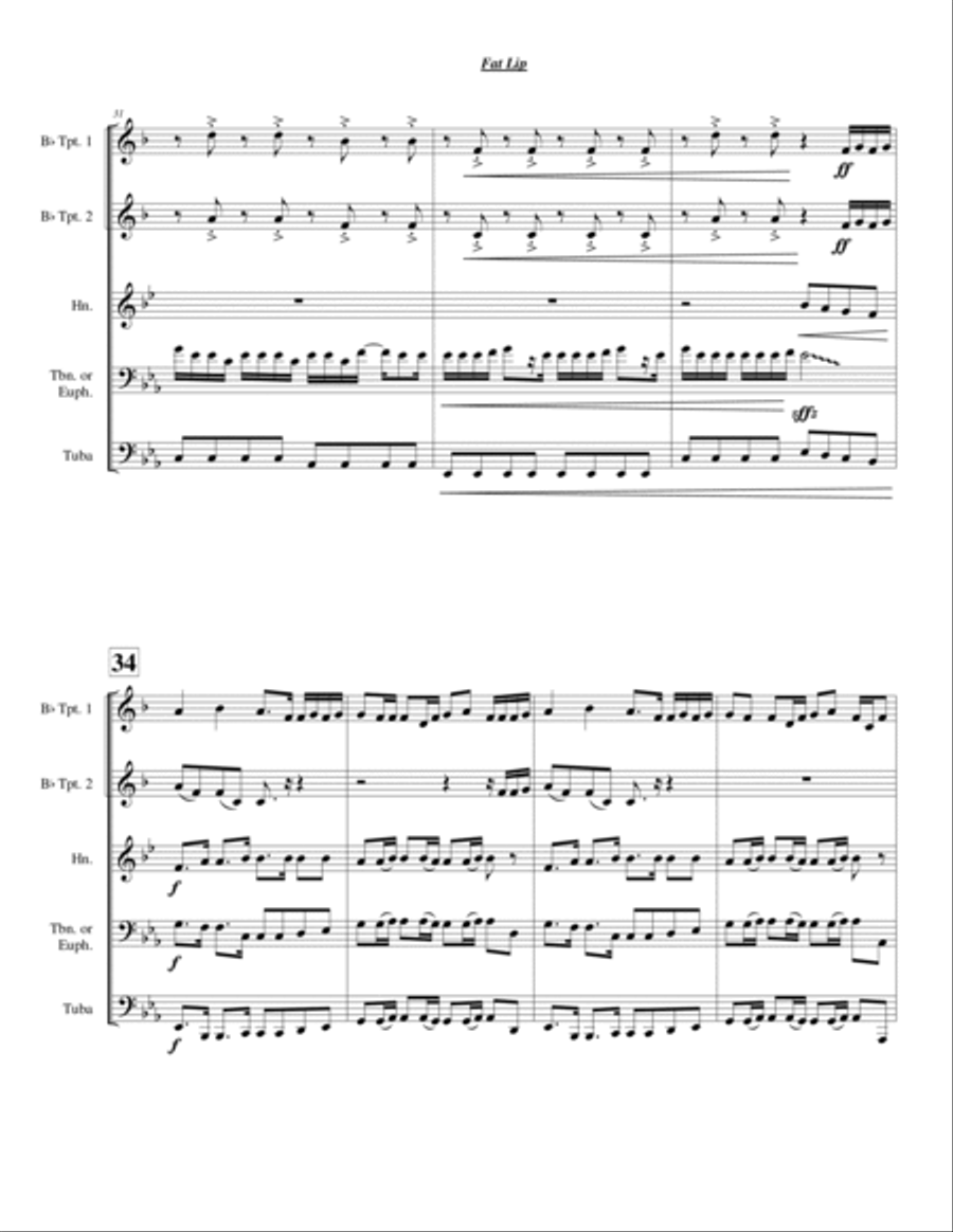 Fat Lip Chamber Music scores gallery preview page 5