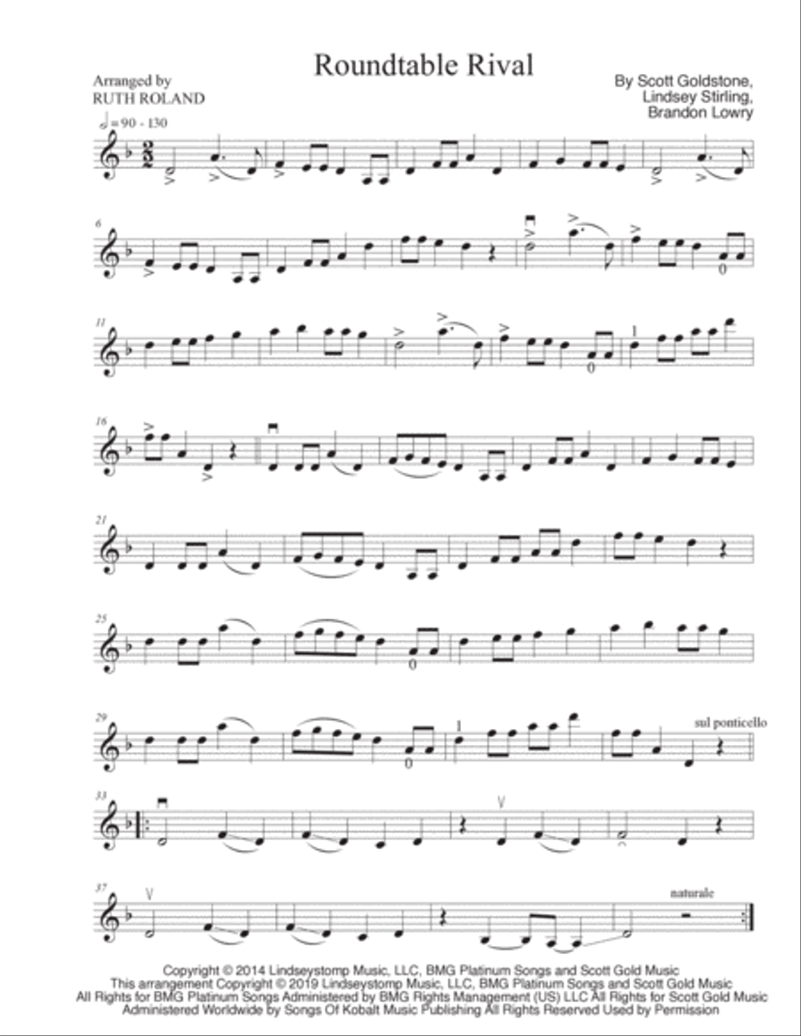 Roundtable Rival Violin Solo scores gallery preview page 2