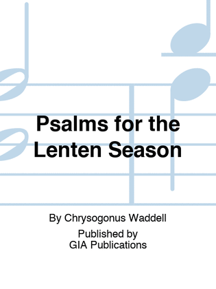 Book cover for Psalms for the Lenten Season