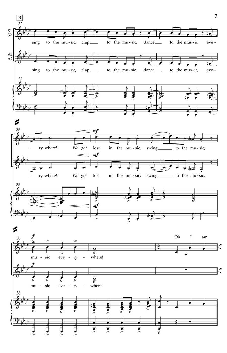 Music Everywhere! 4-Part scores gallery preview page 6