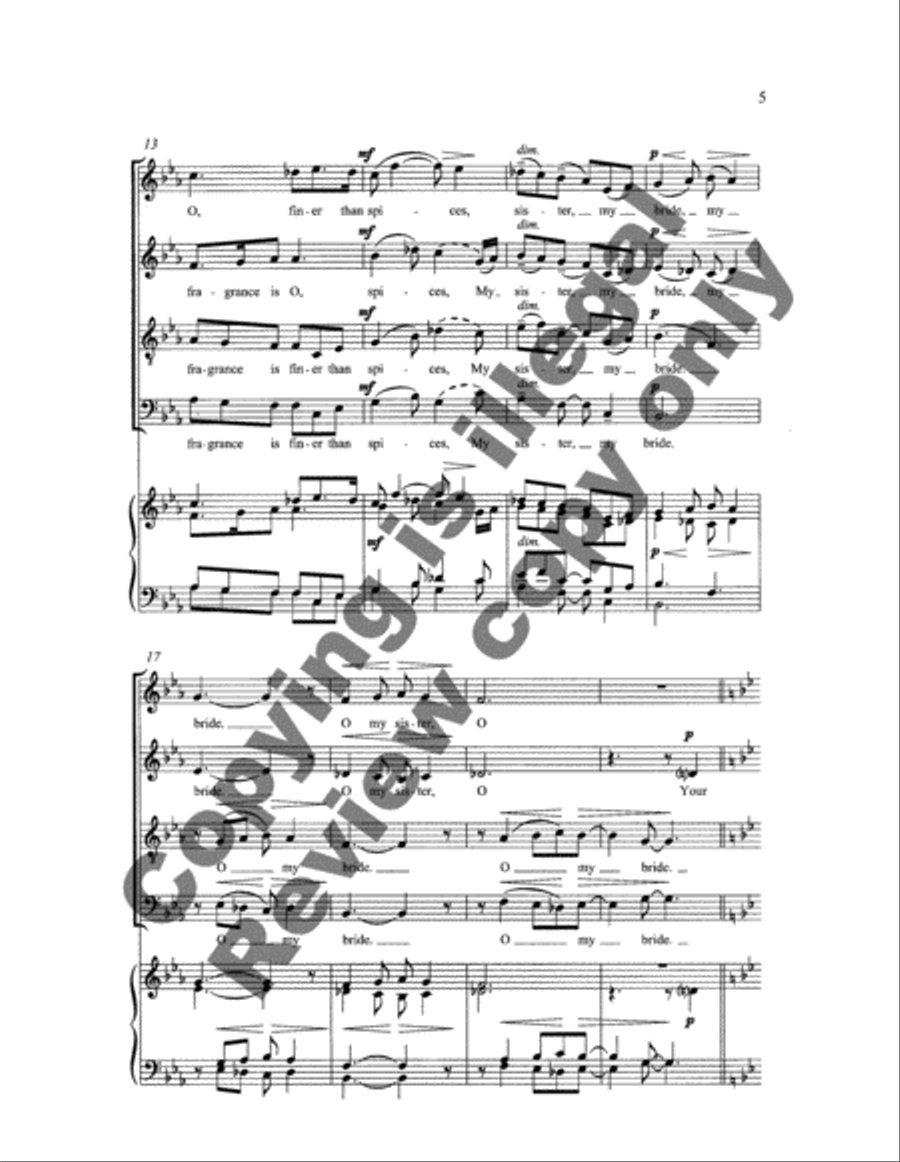 A Heart So Touched: 3. My Sister, My Bride 4-Part scores gallery preview page 8