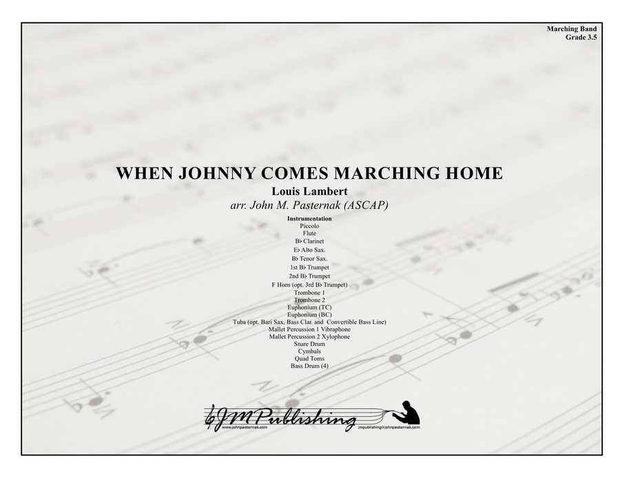 When Johnny Comes Marching Home Marching Band scores gallery preview page 1