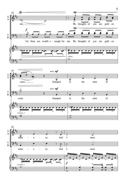 Wealth Enough for Me from For a Breath of Ecstasy (Downloadable Choral Score)