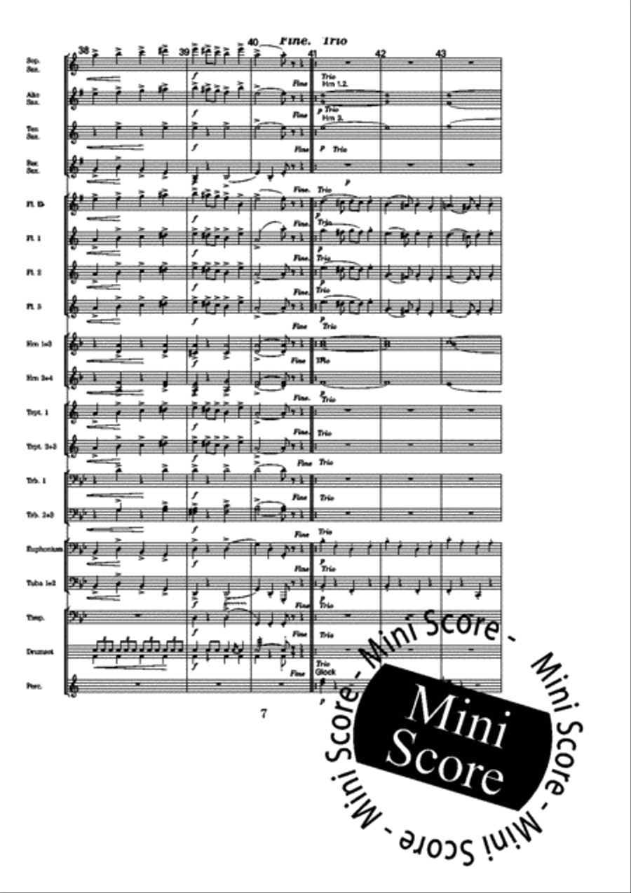 Persian March Fanfare Band scores gallery preview page 13
