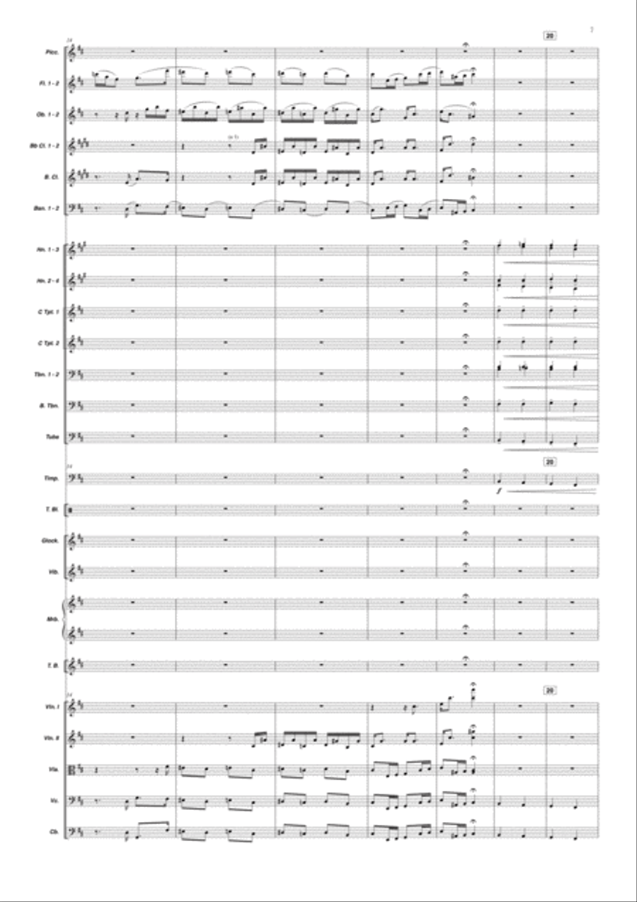 Tres Preludios, una Danza y un Gran Vals Full Orchestra scores gallery preview page 8