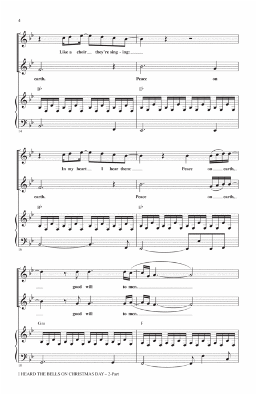 I Heard The Bells On Christmas Day 2-Part scores gallery preview page 3