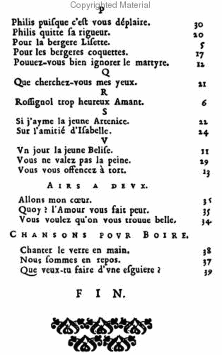 III. Book of drinking and dancing songs
