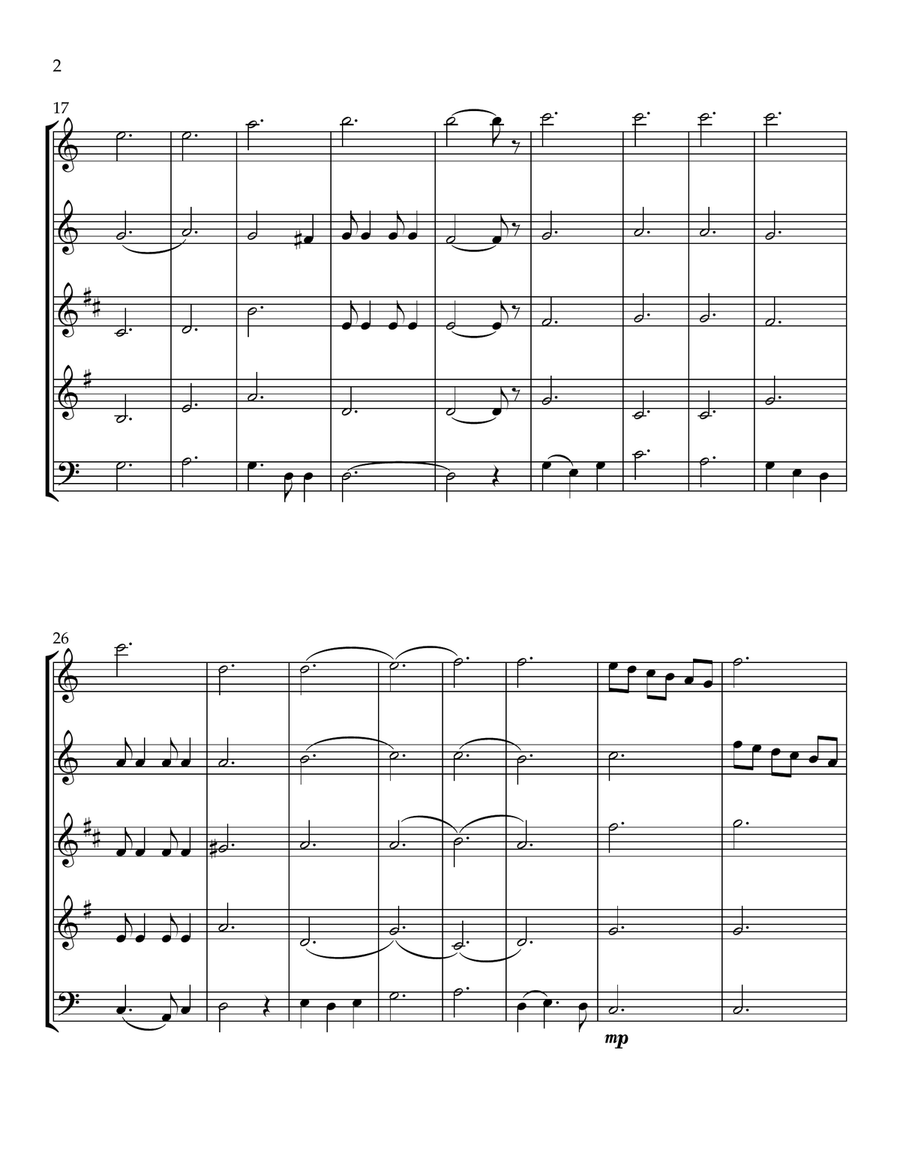Morning Has Broken Morning Has Broken Woodwind Quintet scores gallery preview page 2