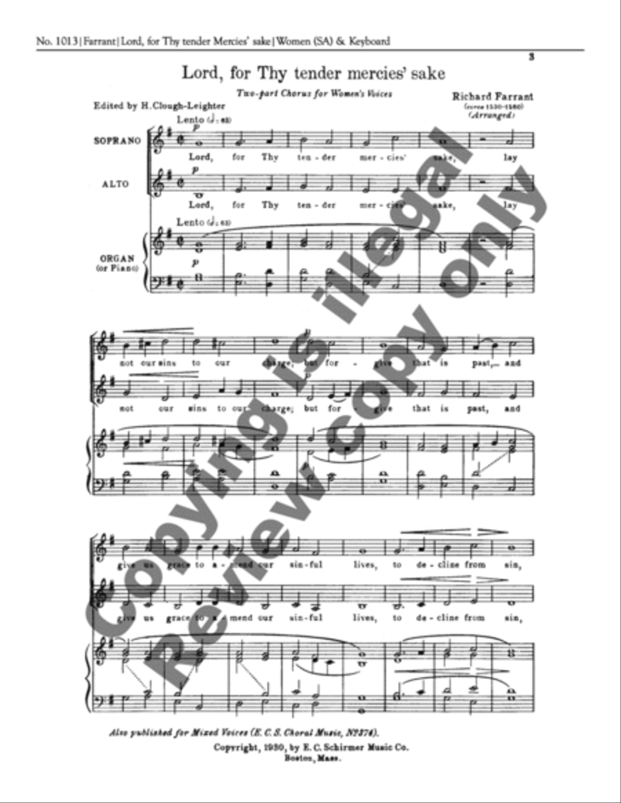 Lord, For Thy Tender Mercies' Sake SA scores gallery preview page 5