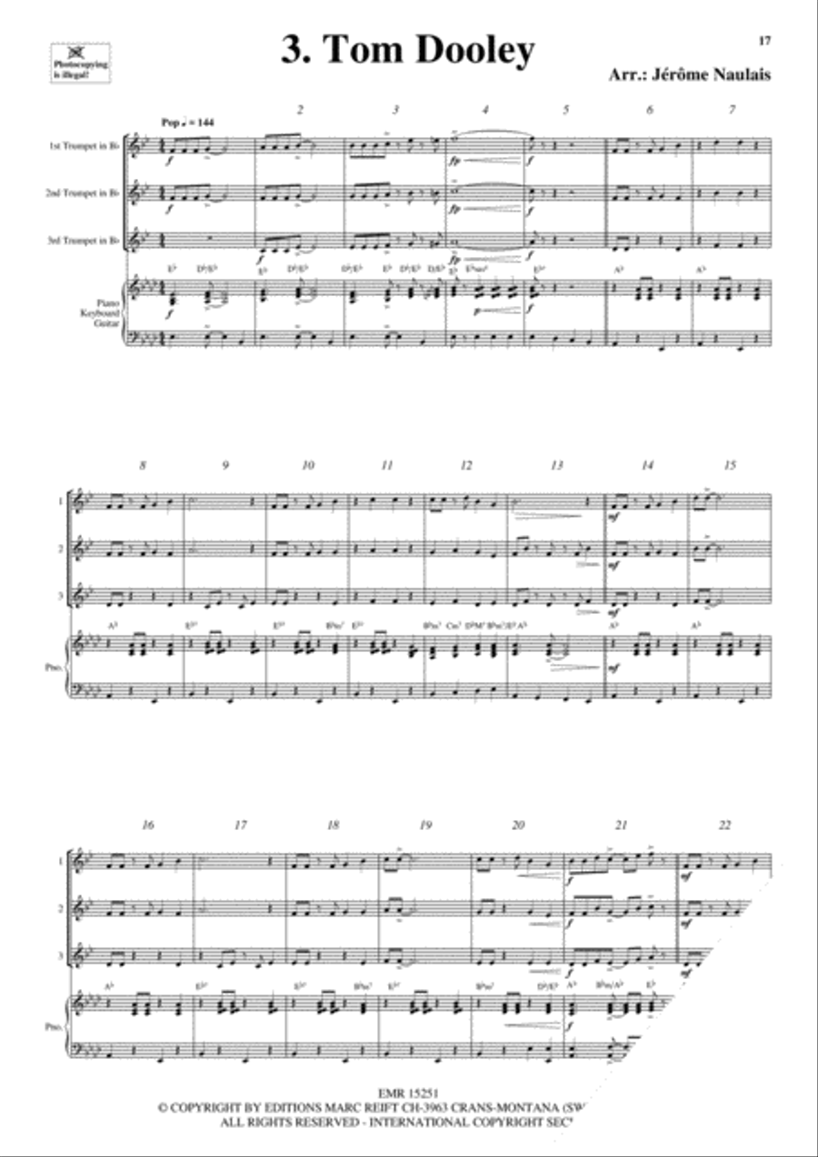 3 Trumpets & Piano Vol. 7 Trumpet Trio scores gallery preview page 5